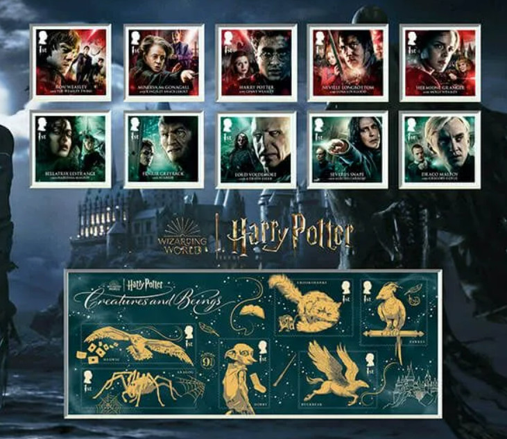 Магия на конверте: Волшебные марки Гарри Поттера в новой коллекции Королевской почты Великобритании