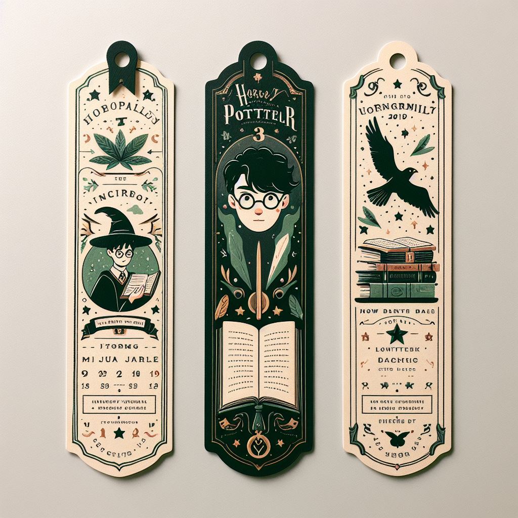Закладки с символикой из мира Гарри Поттера1