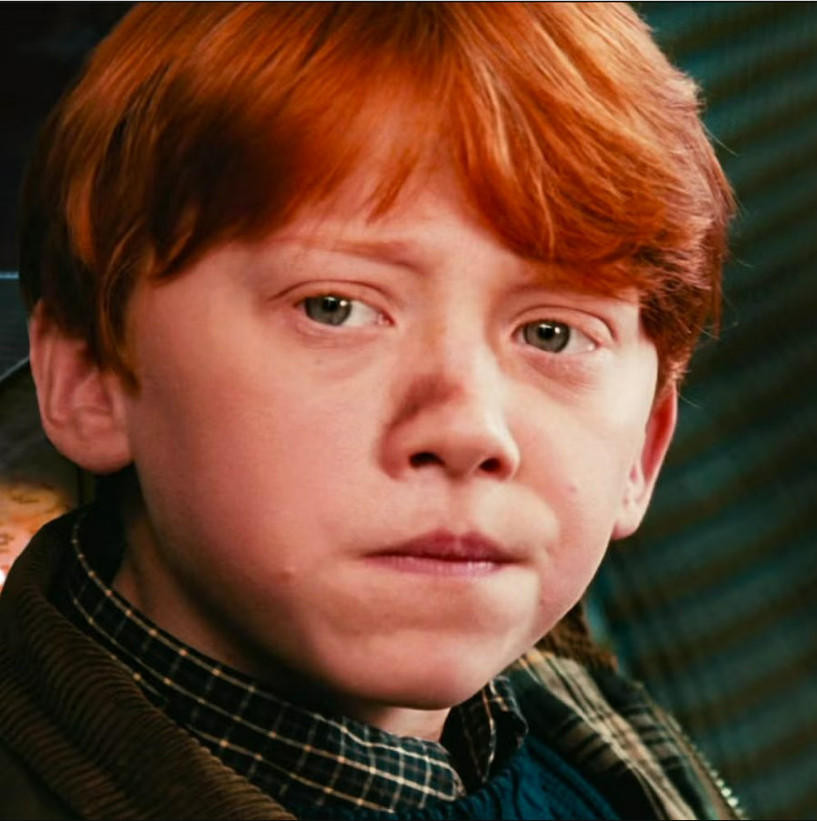 Пятно на носу Рона в Хогвартс-экспрессе